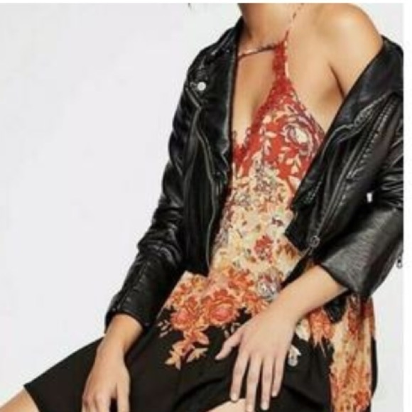 NEW Free People Floral Haze Mini Slip Dress Twilight Combo XS Relaxed Fit - Picture 7 of 16